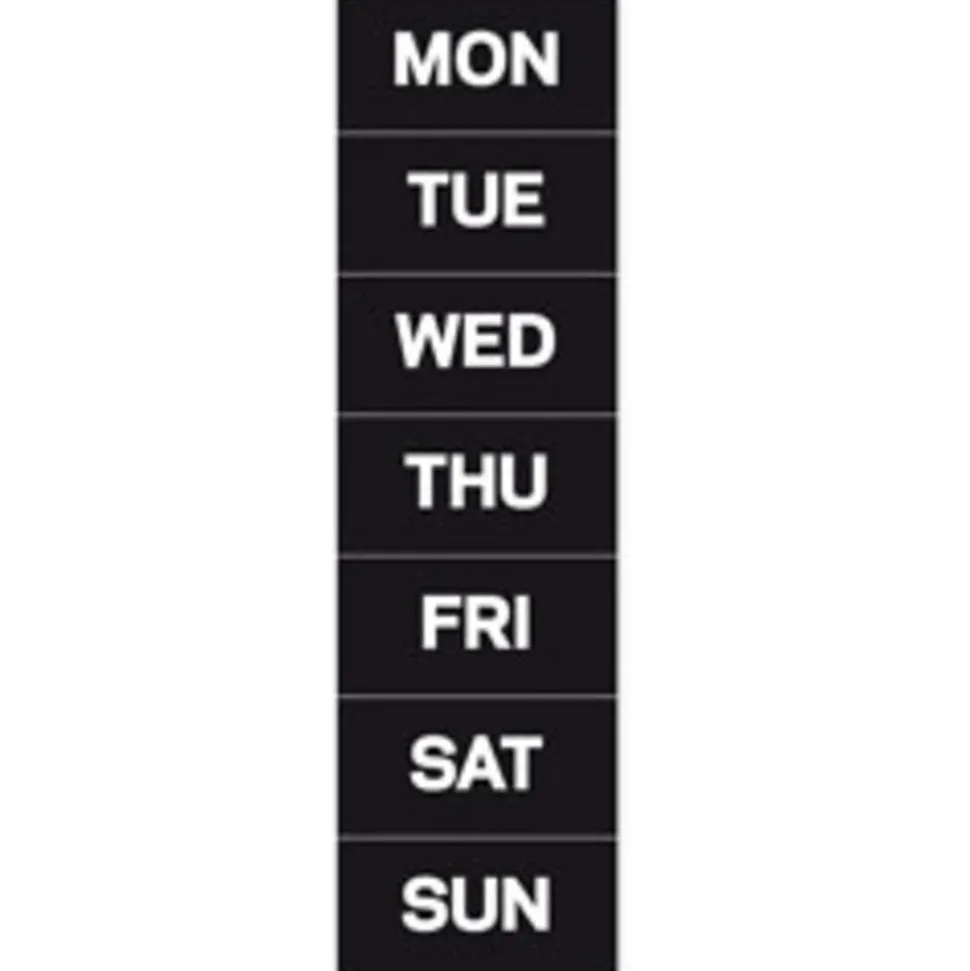 MasterVision Magnetic Days Of The Week, 1" x 2", Pack Of 7