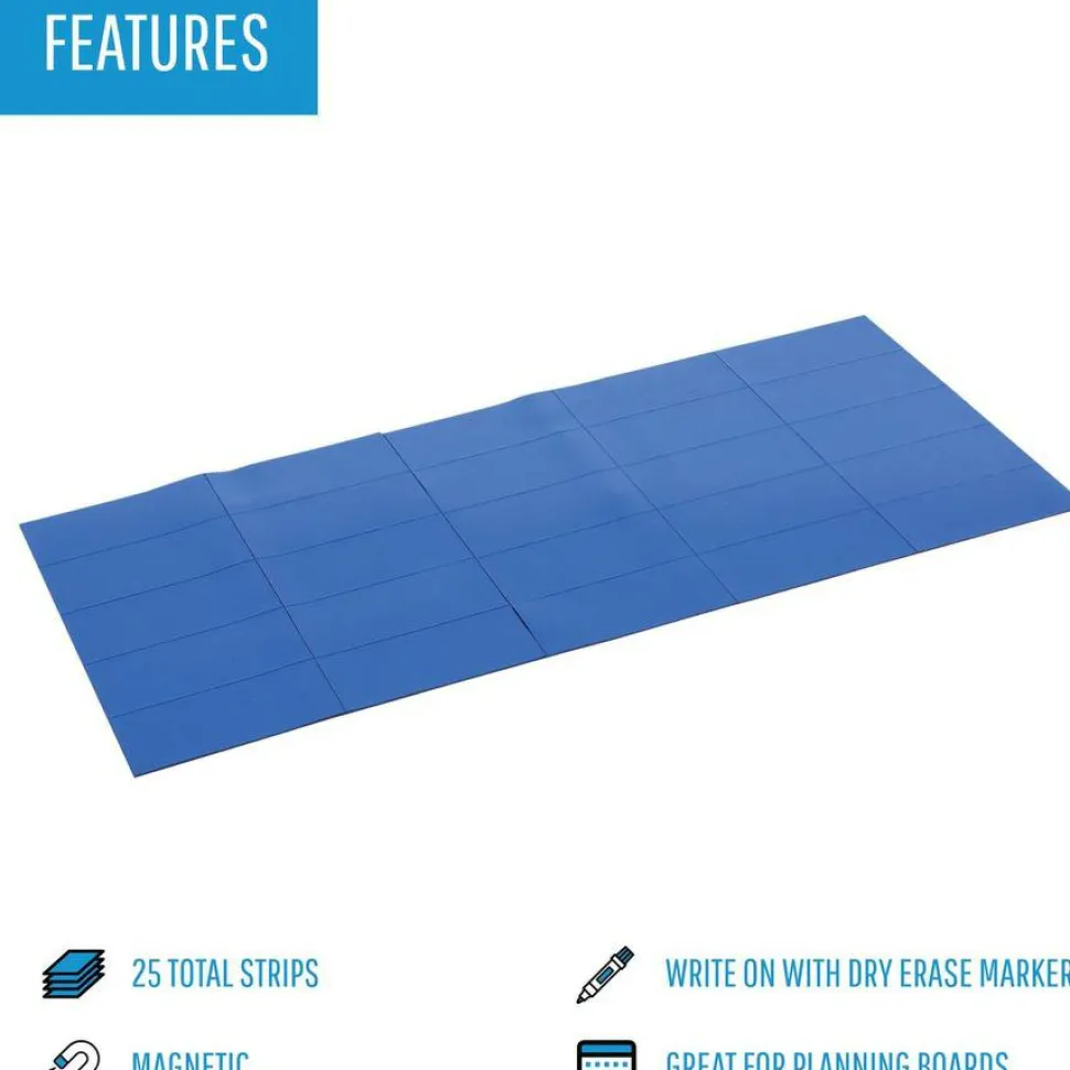 MasterVision 2" Magnetic Dry Erase Strips