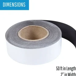 MasterVision Magnetic Dry-Erase Whiteboard Roll, 2" x 600", White