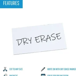 MasterVision Magnetic Dry-Erase Whiteboard Roll, 2