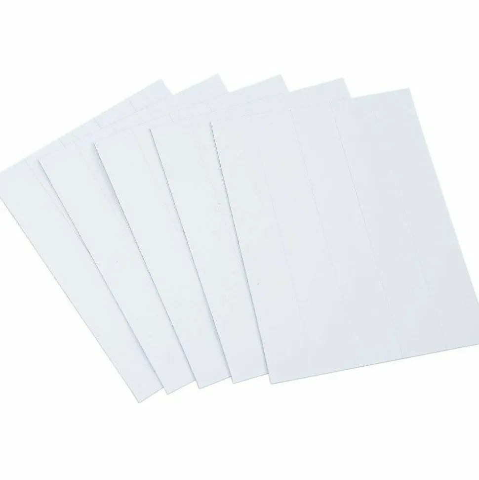 MasterVision "6 Magnetic Dry-Erase Writable Strips, 6" x 0.88", White, Pack Of 25