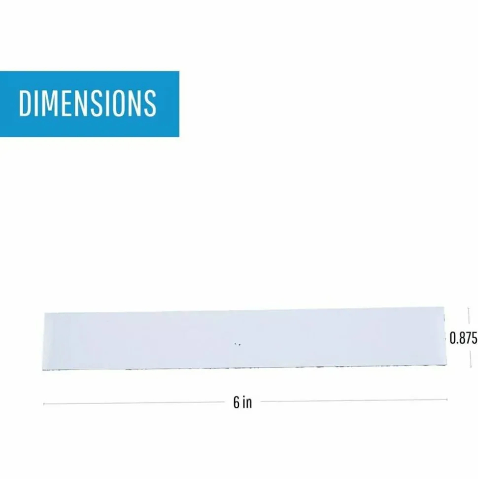 MasterVision "6 Magnetic Dry-Erase Writable Strips, 6" x 0.88", White, Pack Of 25