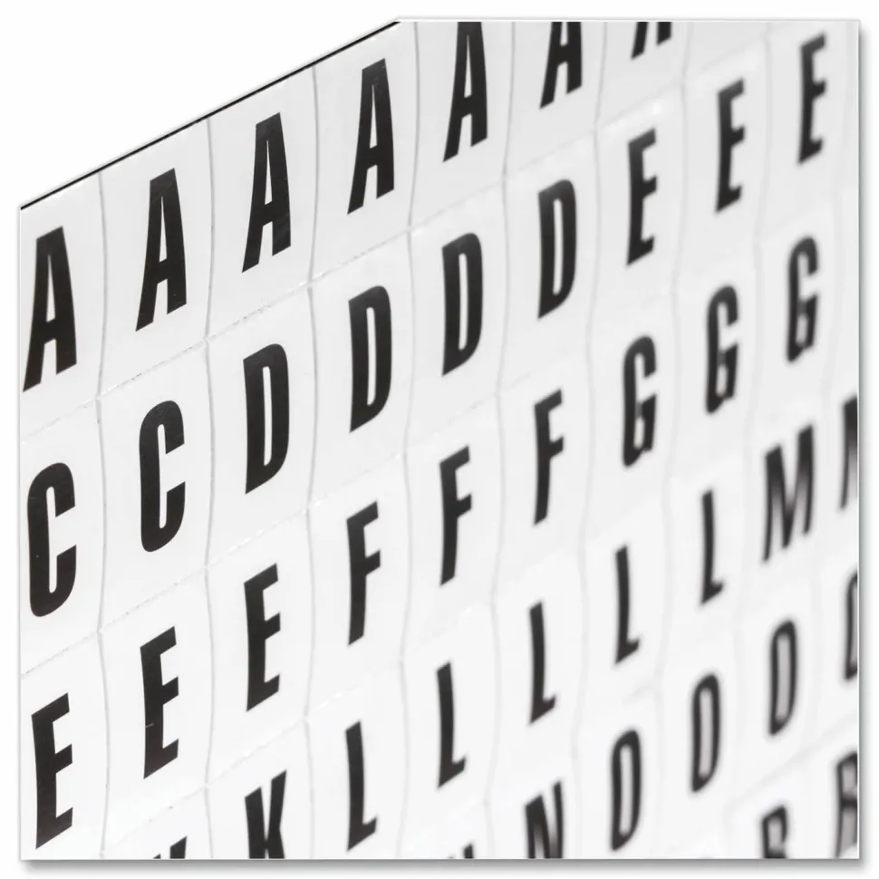 MasterVision Magnetic Letters, 3/4" x 1/2", Black, Pack Of 120