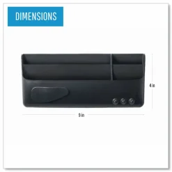 MasterVision Magnetic SmartBox Organizer, 9" x 4" x 4", Black