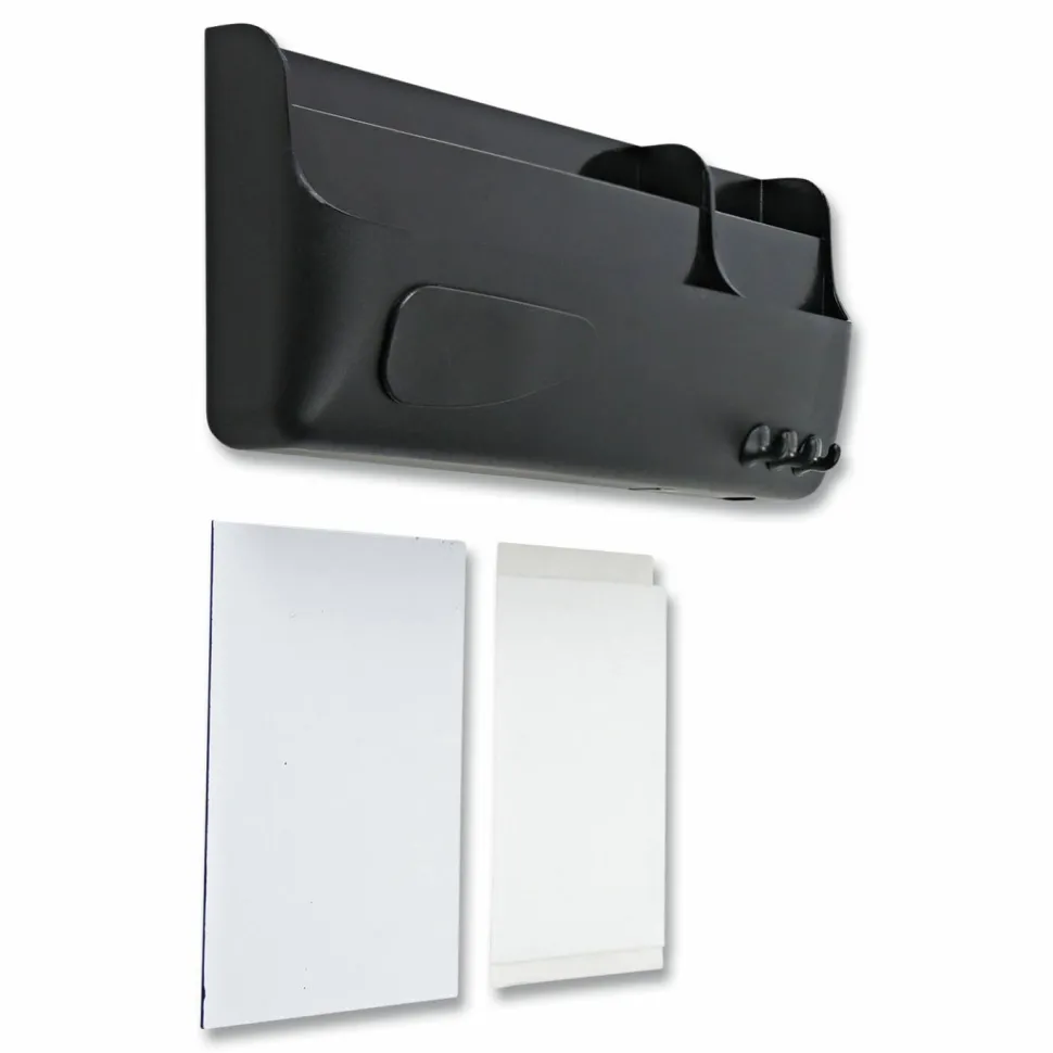 MasterVision Magnetic SmartBox Organizer, 9" x 4" x 4", Black