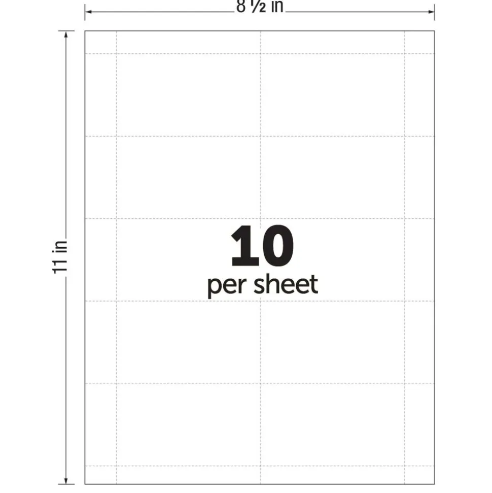 Matte Business Cards, 2" x 3 1/2", White, Pack Of 300