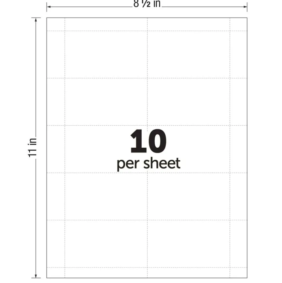 Matte Business Cards, 2" x 3 1/2", White, Pack Of 1,000