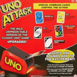 Mattel UNO Attack Card Game , Family Game For Kids And Adults, Card Blaster