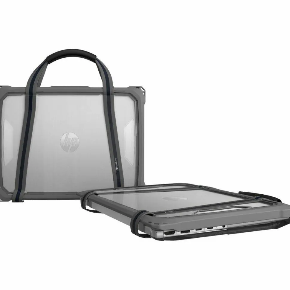 MAXCases Extreme Shell-FL3 Slide Chromebook Case for HP Fortis G1i Chromebook 11.6" Clamshell and G10 /G9/G8 (Intel Processor) (Grey/Slide-On Top, PC Bottom)
