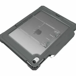 MAXCases Shield Extreme-X2 for iPad 10/11 10.9" w/3.5 mm Adapter and Tamper-Resistant Design (2022) (Black Bezel-Gray Chromebook Case)