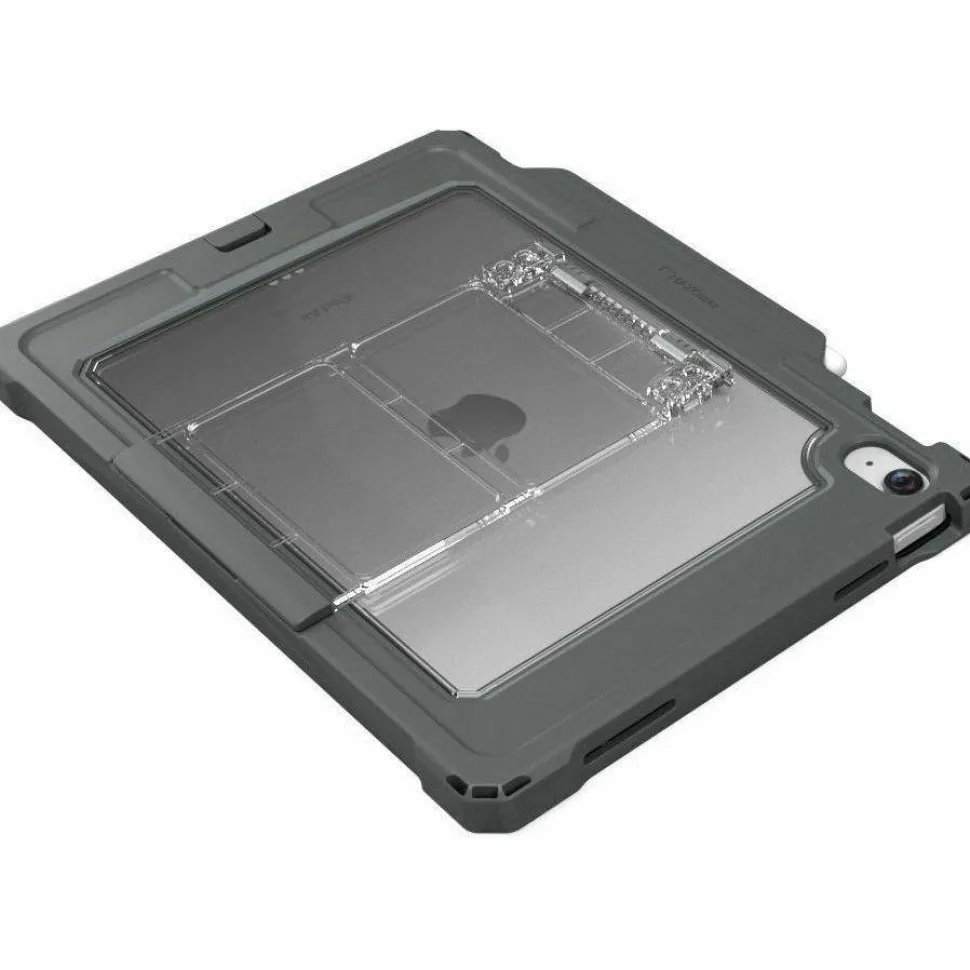 MAXCases Shield Extreme-X2 for iPad 10/11 10.9" w/3.5 mm Adapter and Tamper-Resistant Design (2022) (Black Bezel-Gray Chromebook Case)