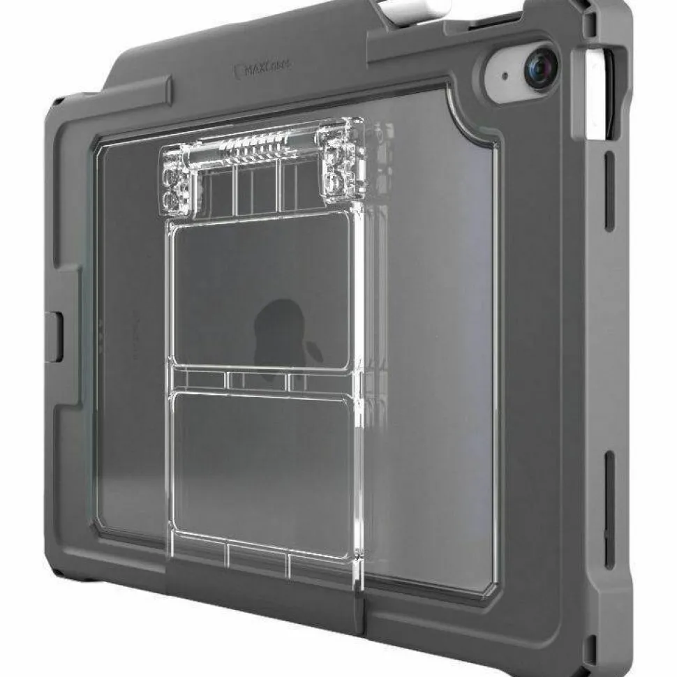 MAXCases Shield Extreme-X2 for iPad 10/11 10.9" w/3.5 mm Adapter and Tamper-Resistant Design (2022) (Black Bezel-Gray Chromebook Case)