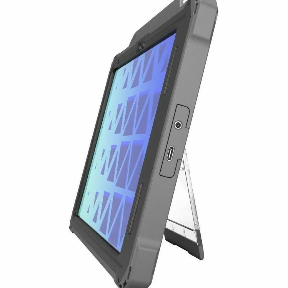 MAXCases Shield Extreme-X2 for iPad 10/11 10.9" w/3.5 mm Adapter and Tamper-Resistant Design (2022) (Black Bezel-Gray Chromebook Case)