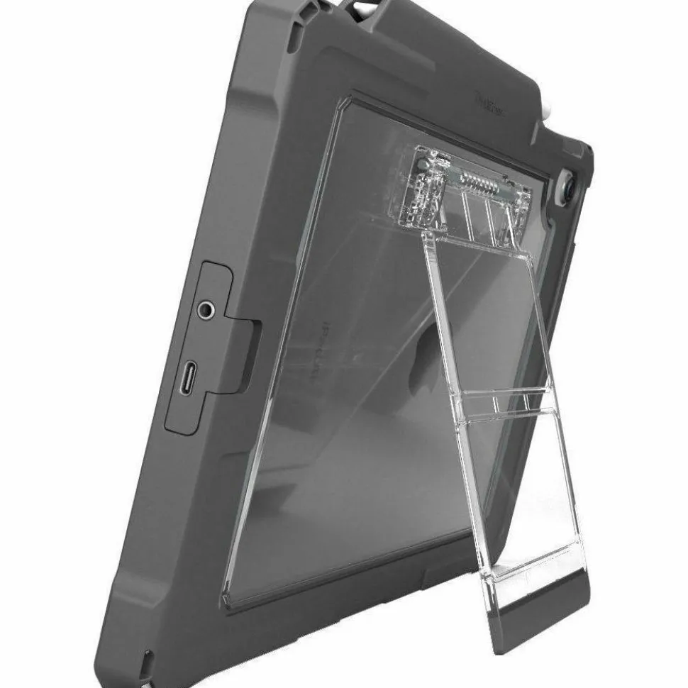 MAXCases Shield Extreme-X2 for iPad 10/11 10.9" w/3.5 mm Adapter and Tamper-Resistant Design (2022) (Black Bezel-Gray Chromebook Case)