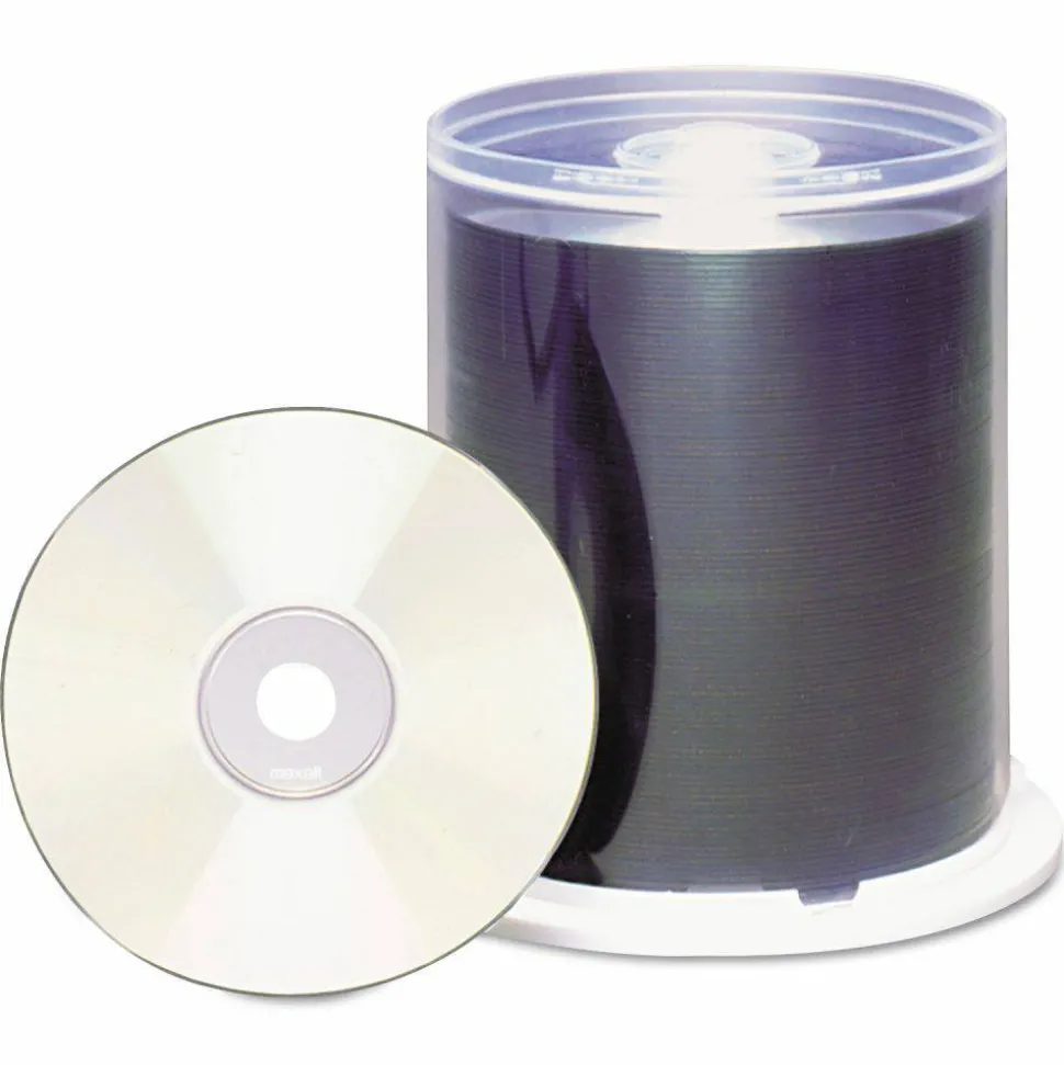Maxell CD-RPW Media Spindle, 700MB, Pack Of 100