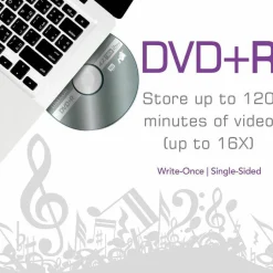 Maxell DVD+R Recordable Media Spindle, 4.7GB/120 Minutes, Pack Of 50