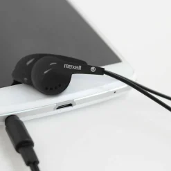 Maxell EB-95 Stereo Earbuds, 3 ft Cord, Black