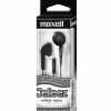 Maxell Jelleez - Earphones with mic - ear-bud - wired - 3.5 mm jack - noise isolating - black