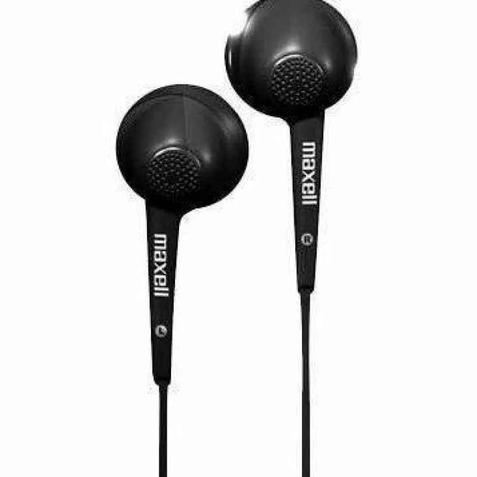 Maxell Jelleez - Earphones with mic - ear-bud - wired - 3.5 mm jack - noise isolating - black