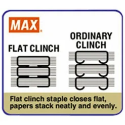 MAX Flat Clinch Full-strip Stapler - 30 Sheets Capacity - 210 Staple Capacity - Full Strip - 1/4