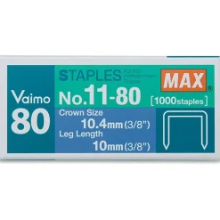 MAX Vaimo 80 Stapler Replacement Staples - 3/8