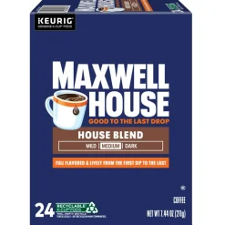 Maxwell House House Blend Coffee Keurig Single Serve K-Cup Pods, 24 Pods Per Pack, Case Of 4 Packs