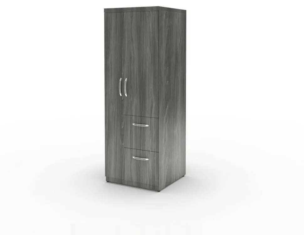 MayLine Aberdeen Series Gray Steel Tf Laminate Personal Storage Tower