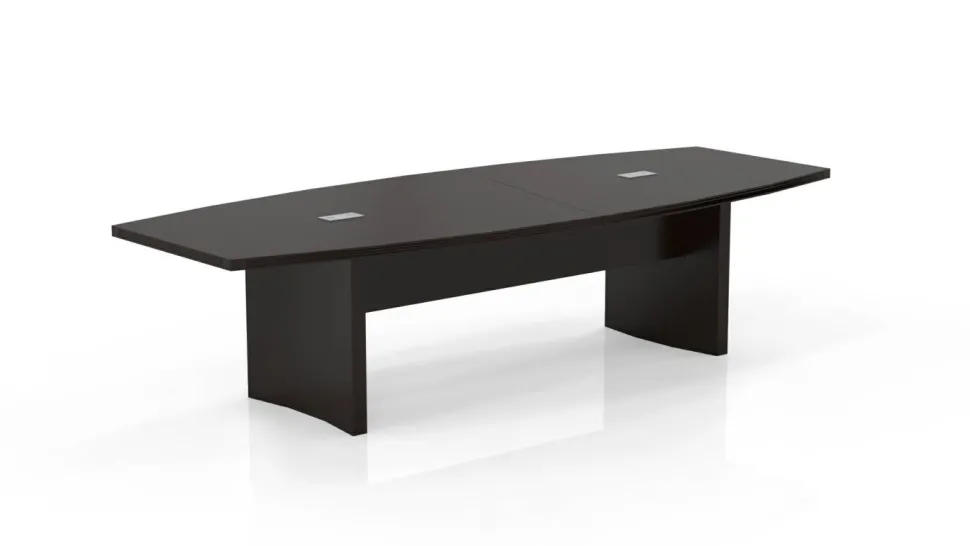 MayLine Aberdeen Series Mocha Tf Laminate 10' Conference Table, Boat Surface