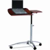 Mayline Group Laptop Caddy, 27-37"H x 29 1/2"W x 15"D, Medium Cherry/Metallic Gray