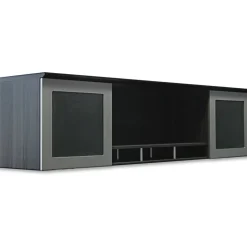 Mayline Medina Hutch - 2 Door(s) - Beveled Edge - Finish: Gray Steel Laminate - MNH72LGS