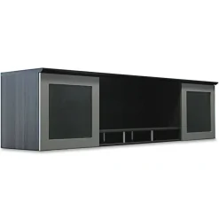 Mayline Medina Hutch - 2 Door(s) - Beveled Edge - Finish: Gray Steel Laminate - MNH72LGS