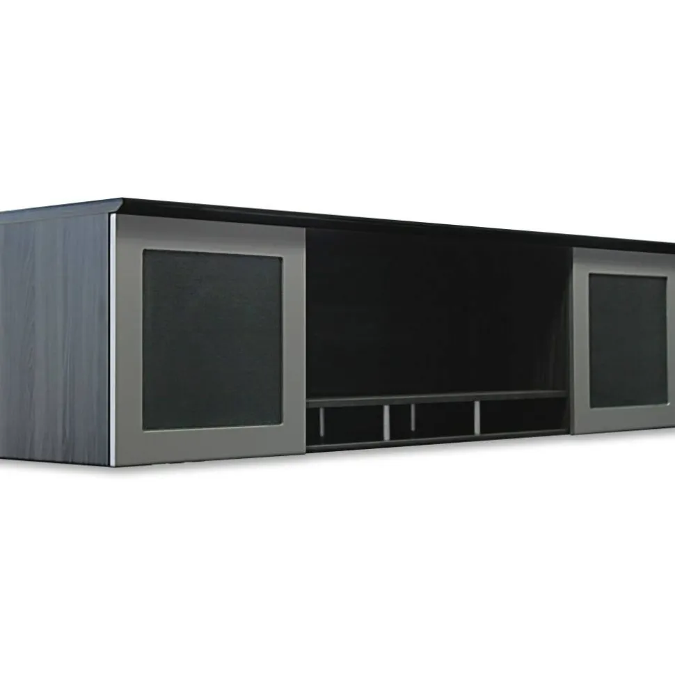 Mayline Medina Hutch - 2 Door(s) - Beveled Edge - Finish: Gray Steel Laminate - MNH63LGS