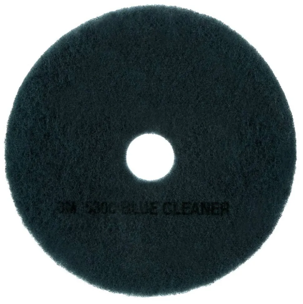 3M 5300 Blue Cleaner Floor Pads, 13" Diameter, Blue, Case Of 5