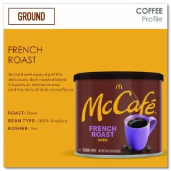McCafe Ground Coffee, French Roast, 29 oz Can