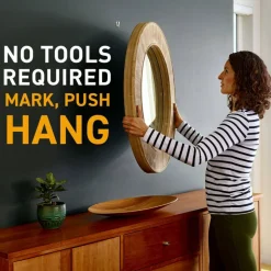 3M Claw Drywall Picture Hanger, Stainless Steel, 45 lb Capacity, 3 Hooks and 3 Spot Markers