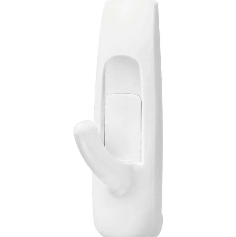 3M Command Utility Hooks, Medium, 5-5/8" x 3-13/16" x 5-1/8", White, Box Of 37 Hooks