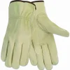 MCR Safety Economy Leather Drivers Gloves, Gunn Cut, Keystone Thumb, Large, Beige, Pair