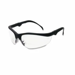 MCR Safety Klondike Magnifier Safety Glasses, 1.5+ Diopter, Black Half Frame, Clear Dual Lens