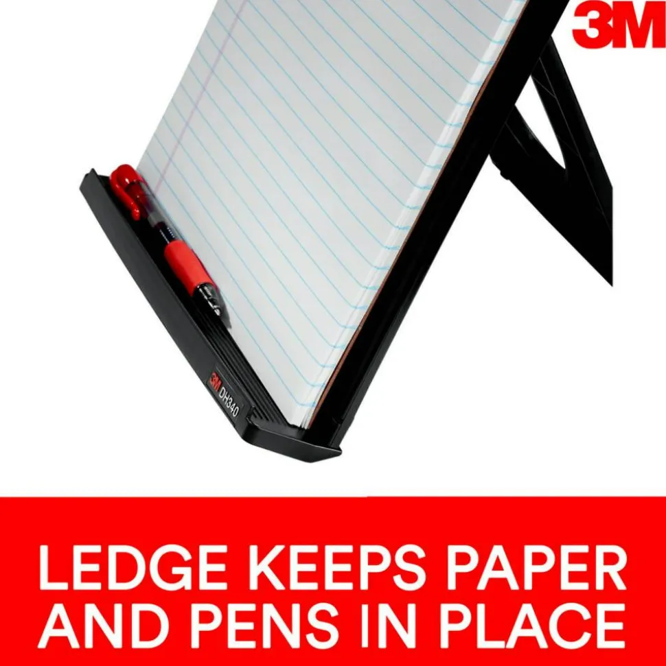 3M Desktop Document Holders, 18", Black/Silver
