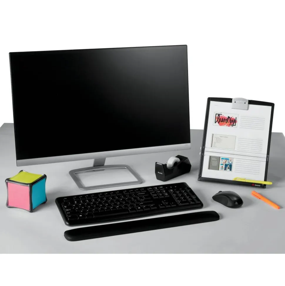 3M Desktop Document Holders, 18", Black/Silver