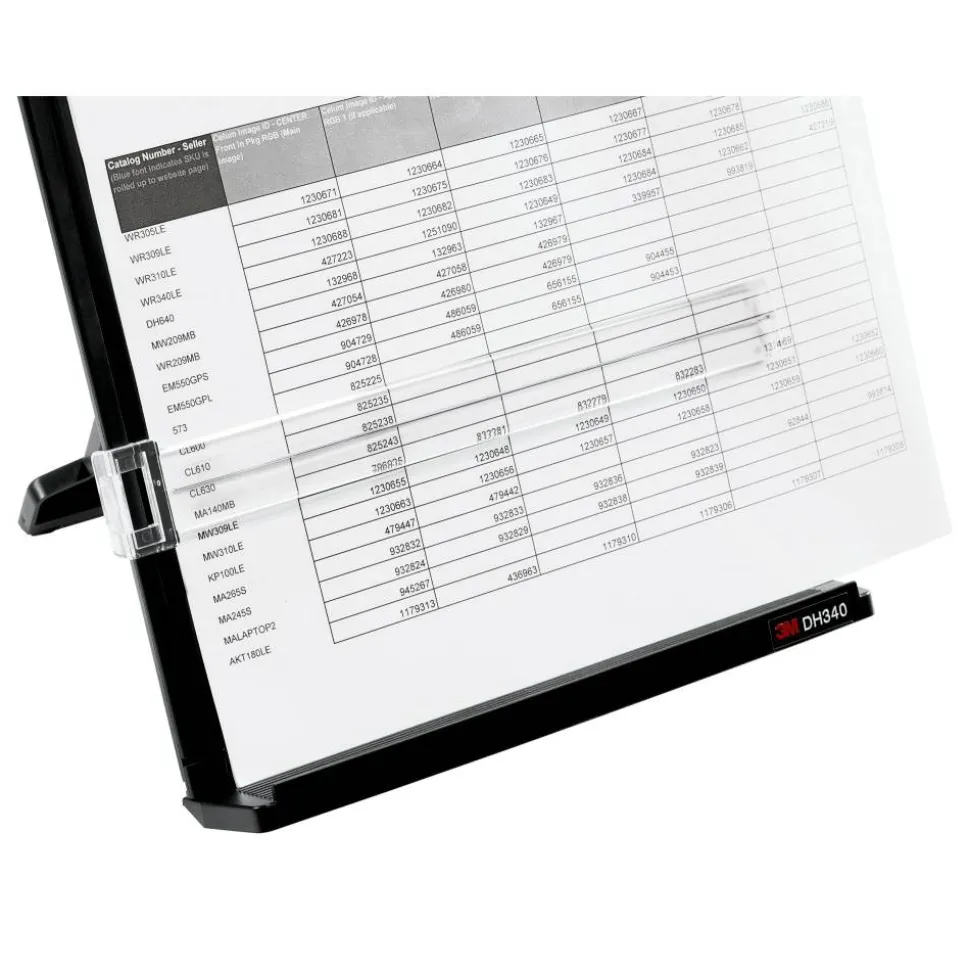 3M Desktop Document Holders, 18", Black/Silver