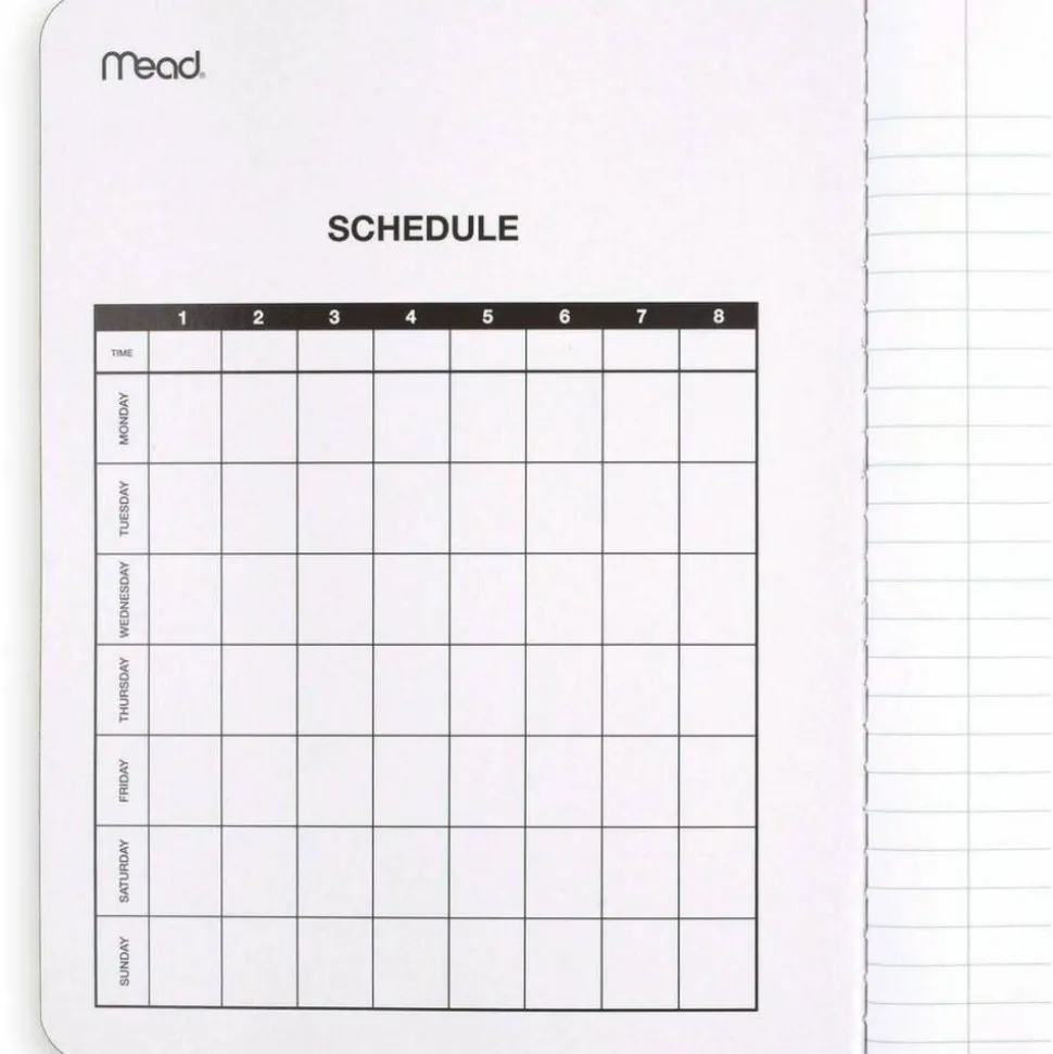 Mead Composition Book, 7-1/2" x 9-3/4", 100 Sheets, Black Marble