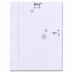 Mead Notebook Filler Paper - Letter - 200 Sheets - Spiral - 0.31" Ruled - Ruled Red Margin - 16 lb Basis Weight - 17208