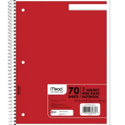 Mead Spiral Notebooks, 7-1/2