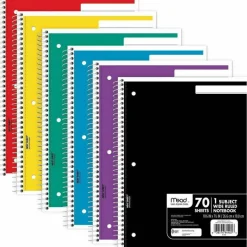 Mead Wide Ruled 1-Subject Notebooks