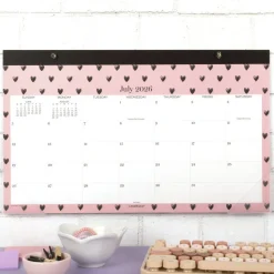 Mead Cambridge Cherish Academic 2026-2027 Monthly Desk Pad Calendar, Compact, 11