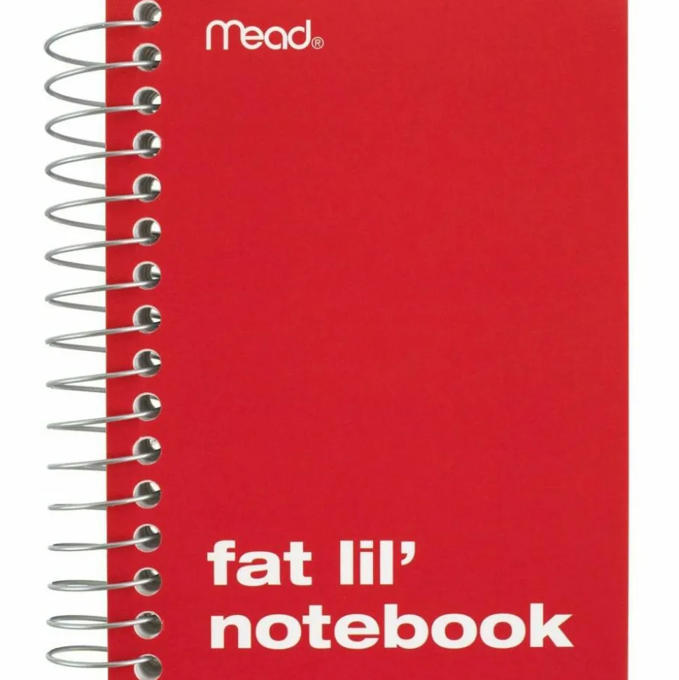 Mead Fat Lil' Wirebound Notebook, 4" x 5 1/2", 200 Sheets, Assorted Colors