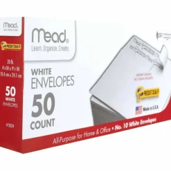Mead Plain White Self-Seal Business Envelopes