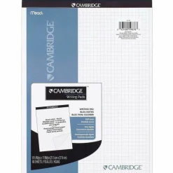 Mead Quad-Ruled Stiff-Backed Planning Pad, Letter Size, 8 1/2