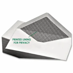 Mead White Security Envelopes - Security - #6 3/4 - 6 1/2" Width x 3 5/8" Length - 20 lb - Gummed - Wove - 80 / Box - White